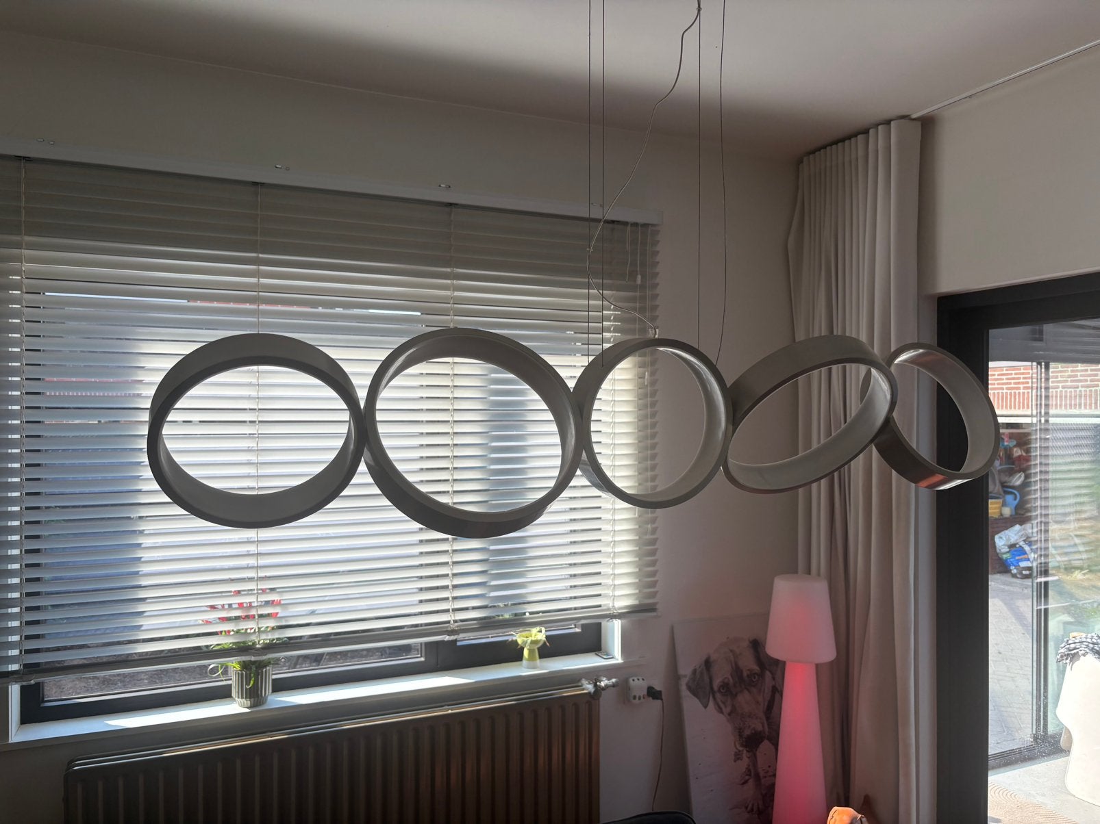 Lamp te koop, Ophalen, Zilver, Kunststof, Modern