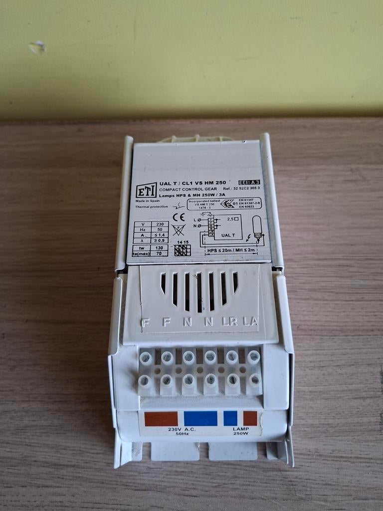 Ballast voor kweeklamp 250 Watt, Ophalen of Verzenden, Gebruikt, Overige typen