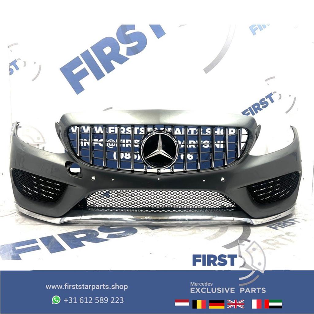 W205 GT AMG VOORBUMPER C KLASSE BUMPER + PANAMERICANA GRIL o, Utilisé, -, Avant, -