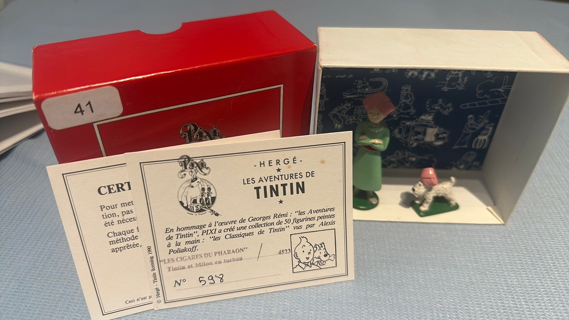 Tintin et Milou en turban, Collections, Enlèvement ou Envoi, Tintin, Comme neuf, Statue ou Figurine
