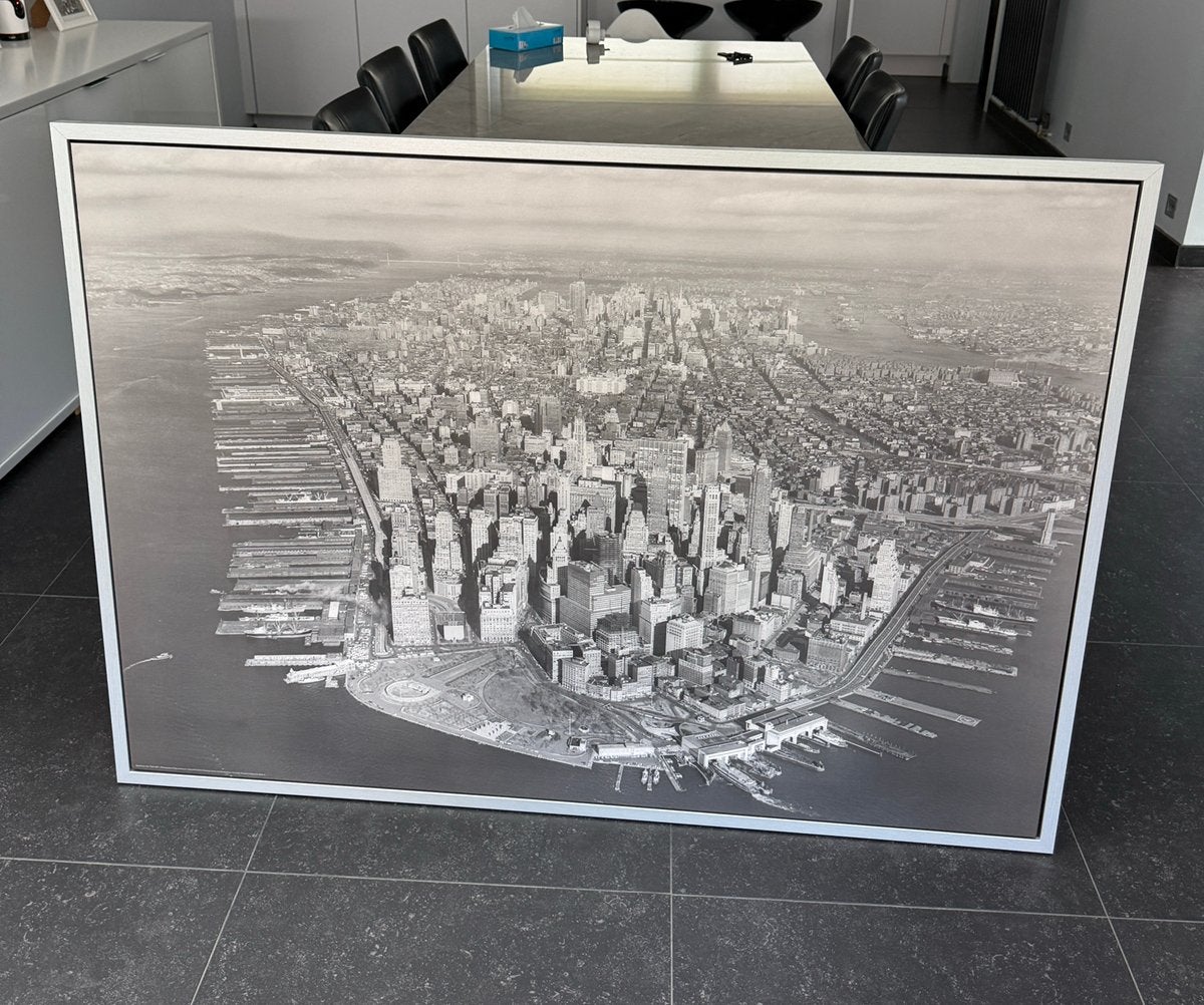 Ingelijste poster van ikea van de skyline van New York @1930, Ophalen, Oorspronkelijke maker, 125 cm of meer, Zo goed als nieuw