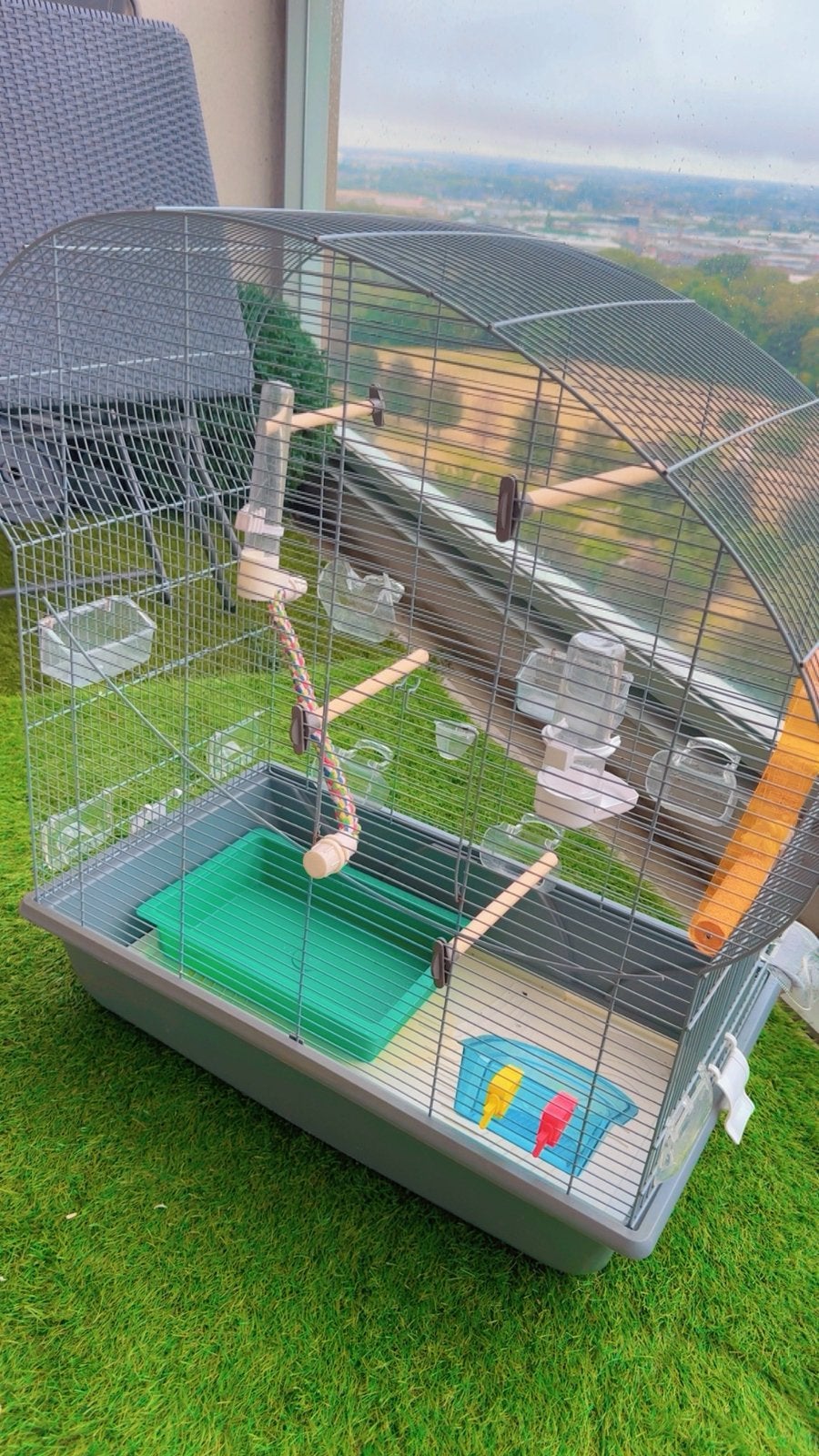 Grande cage à oiseaux avec accessoires — tellement bonne, Enlèvement, Comme neuf, Cage à oiseaux