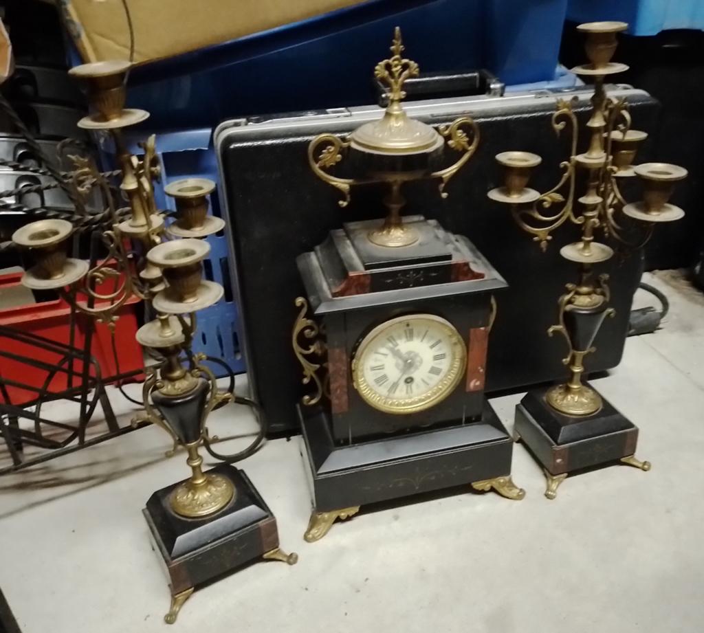 Ancienne horloge marbre et régule, Antiquités & Art, Enlèvement