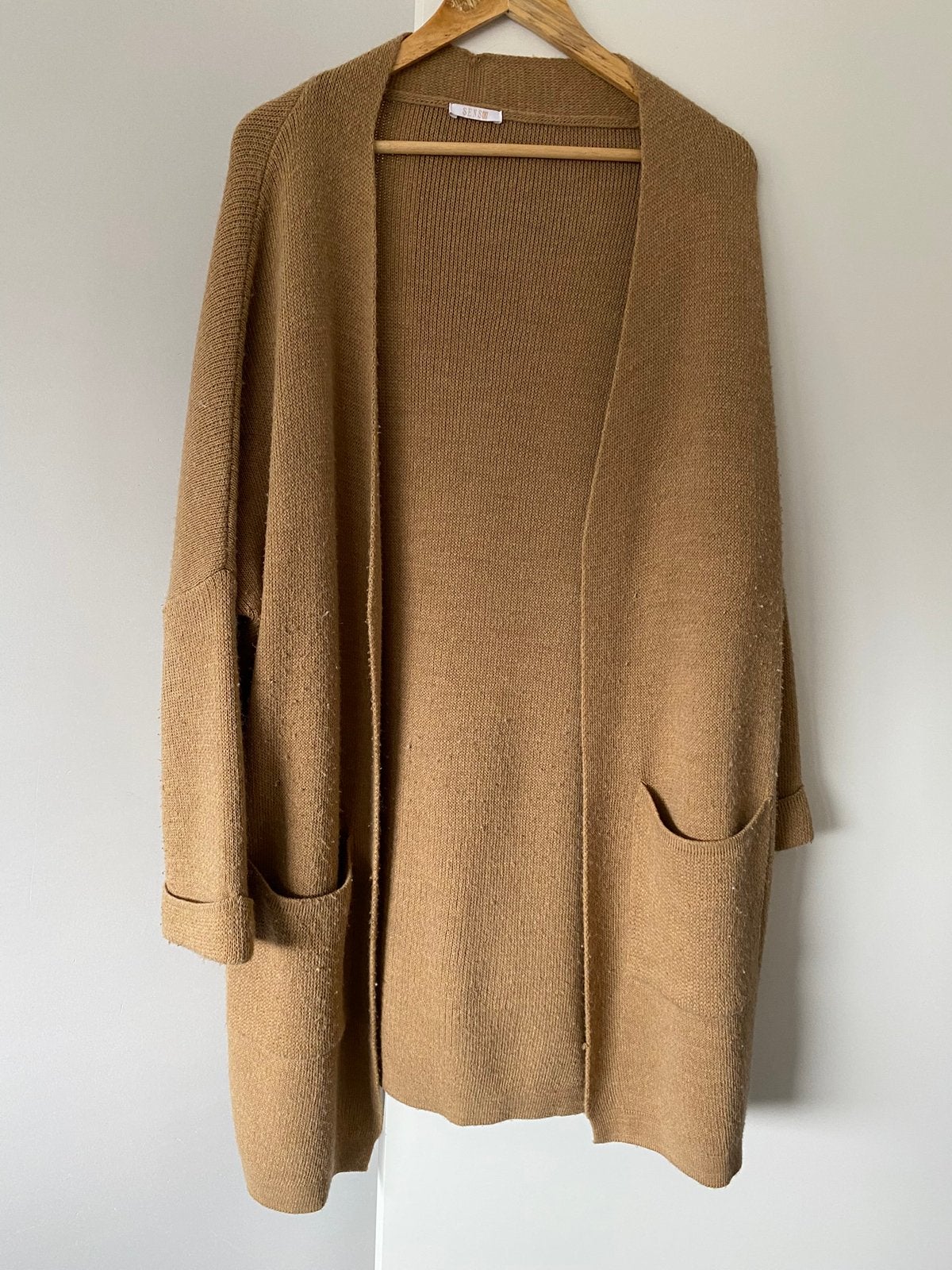 Lange gilet veste Senso L, Kleding | Dames, Ophalen of Verzenden, Gedragen, Beige