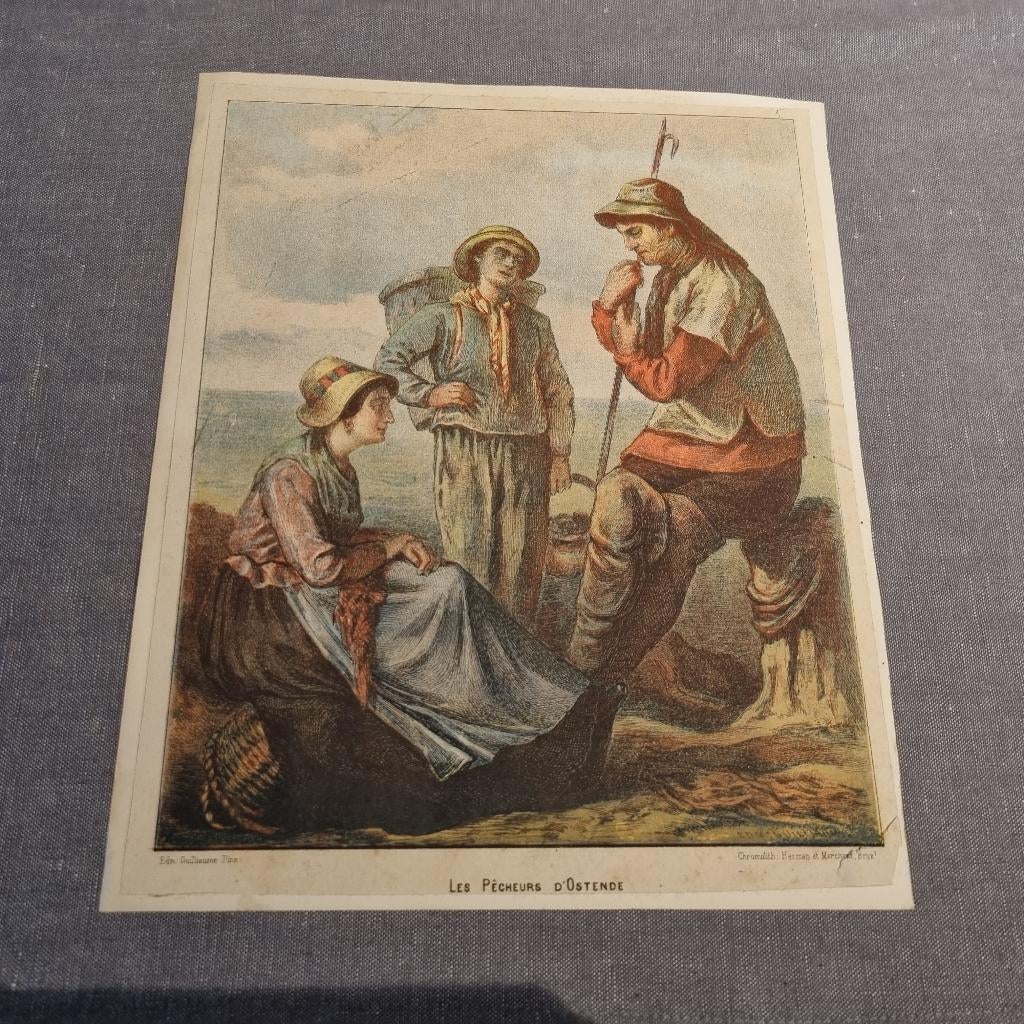 Chromolithographie « Les Pêcheurs d'Ostende », Enlèvement ou Envoi