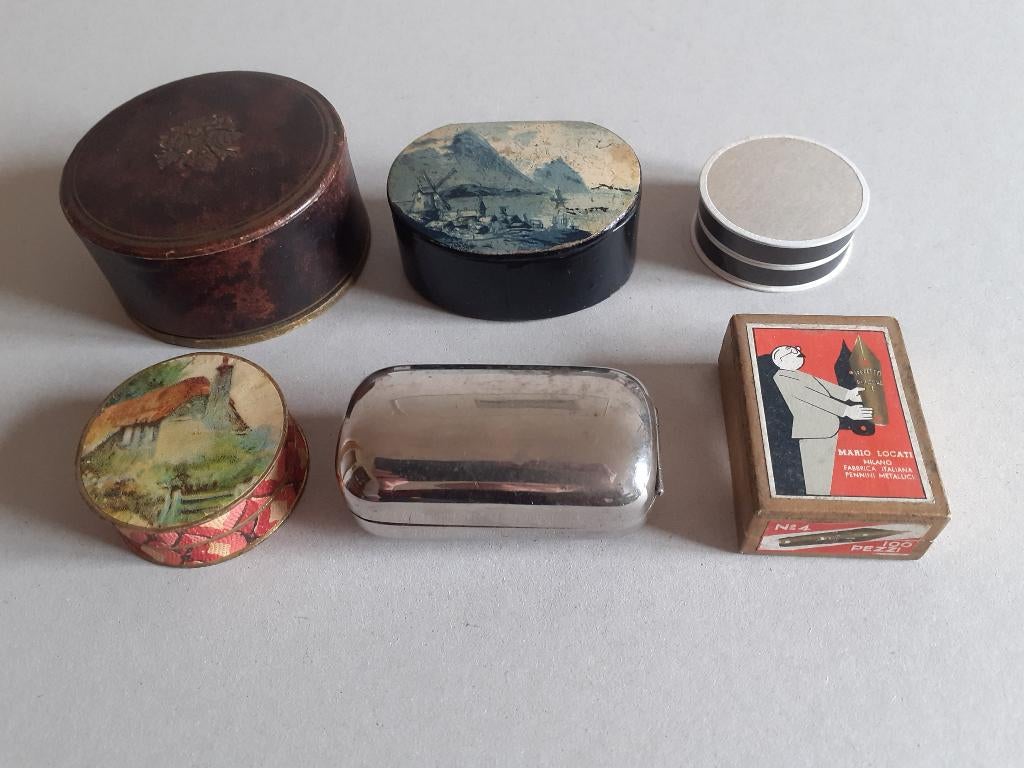 Lot van 6 oude doosjes, Verzamelen, Ophalen, Gebruikt