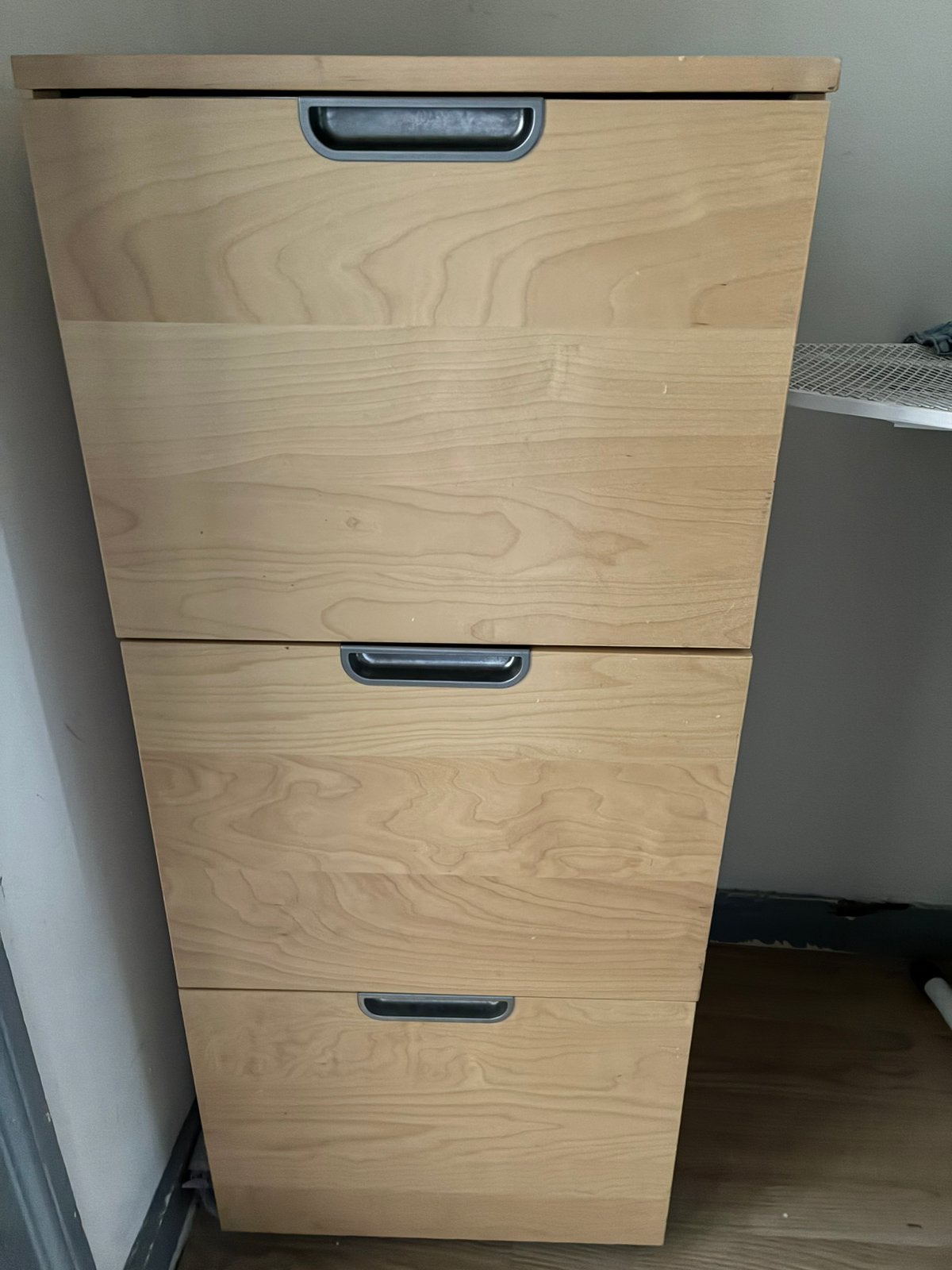 Meuble sécurisé à code en bois clair – 3 tiroirs, Enlèvement, Comme neuf