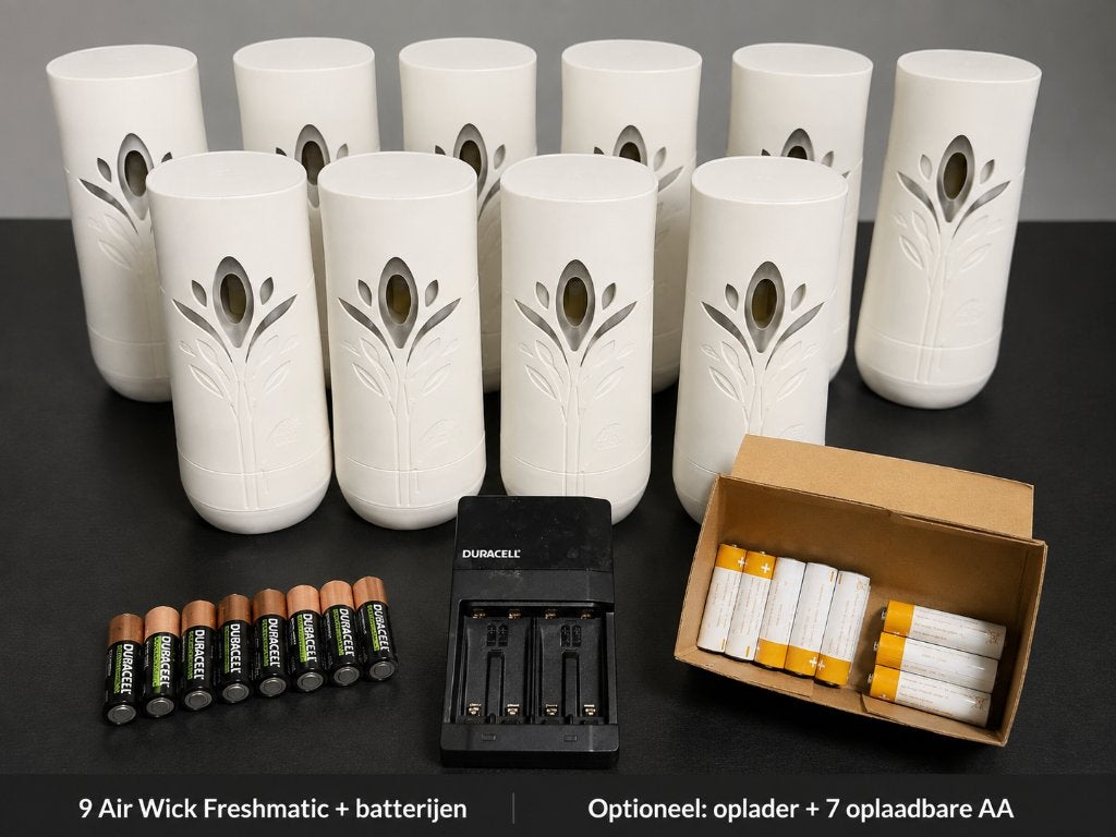 Air Wick Freshmatic set – 9 geurverspreiders + batterijen, Ophalen, 19 cm, Kunststof, Geurverspreider