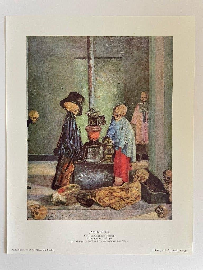 Verzamelmap met 4 reproducties van James Ensor, Antiquités & Art, Enlèvement ou Envoi