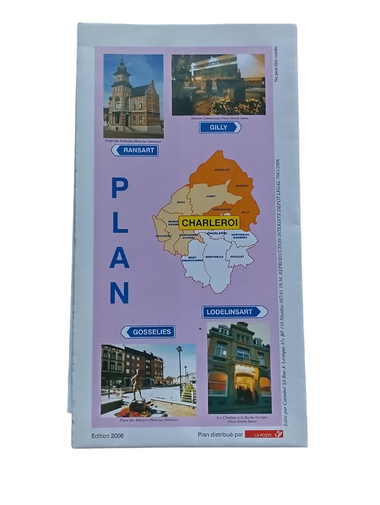 Cartobel Kaart van Charleroi Super Plan 2006, Boeken, België, Ophalen, Gelezen, 2000 tot heden
