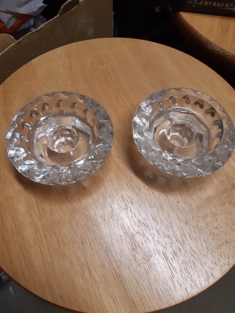 Lot : 2 chandeliers verre - publicité Henkel, Ophalen of Verzenden