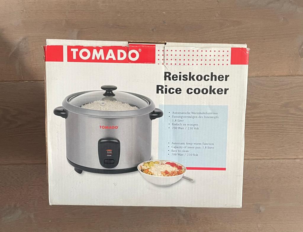 Tomado rijstkoker 1,8L – compleet met accessoires, Electroménager, Cuiseurs à riz, Enlèvement, Comme neuf