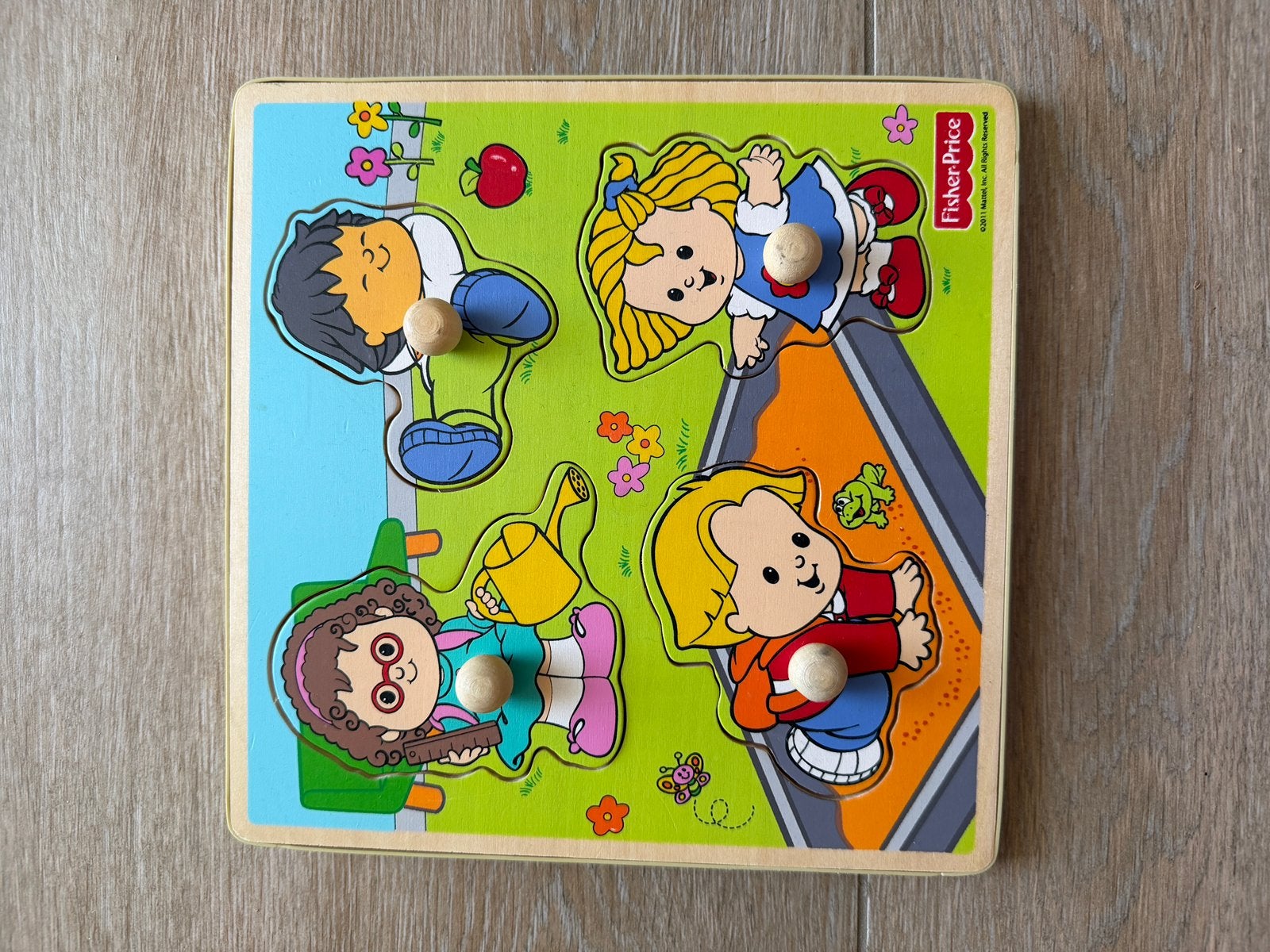 5 houten inlegpuzzels, Kinderen en Baby's, Ophalen, Zo goed als nieuw