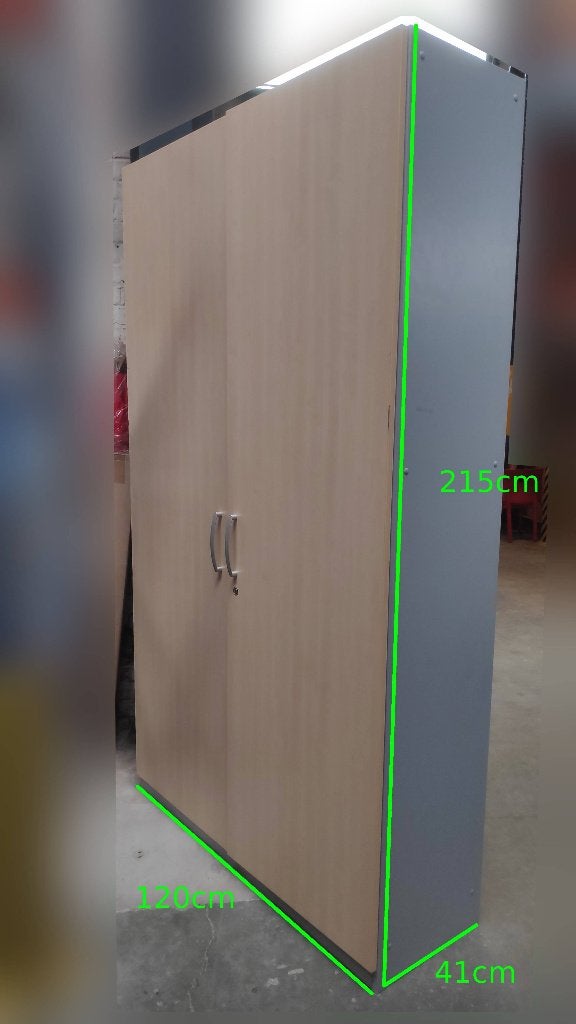 Pro kantoorkasten - stalen structuur met esdoornhouten decor, Ophalen of Verzenden, Gebruikt