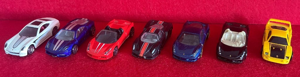 Lot de 7 Voitures Ferrari Hot Wheels Vintage 1/64, Enlèvement ou Envoi, Voiture