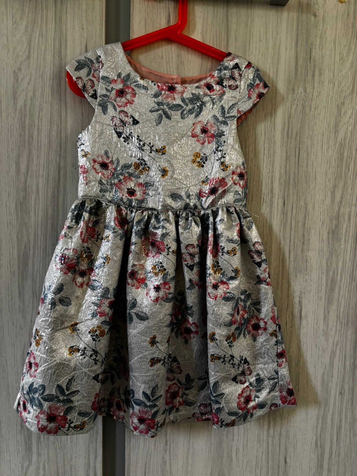 Feestkleedje met bloemen, Kinderen en Baby's, Ophalen of Verzenden, Zo goed als nieuw, Meisje, Jurk of Rok