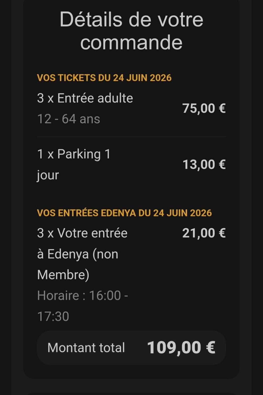 3 Entrées pour Pairi Daiza + Edenya + parking, Tickets & Billets, Trois personnes ou plus, Bon pour Jardin zoologique