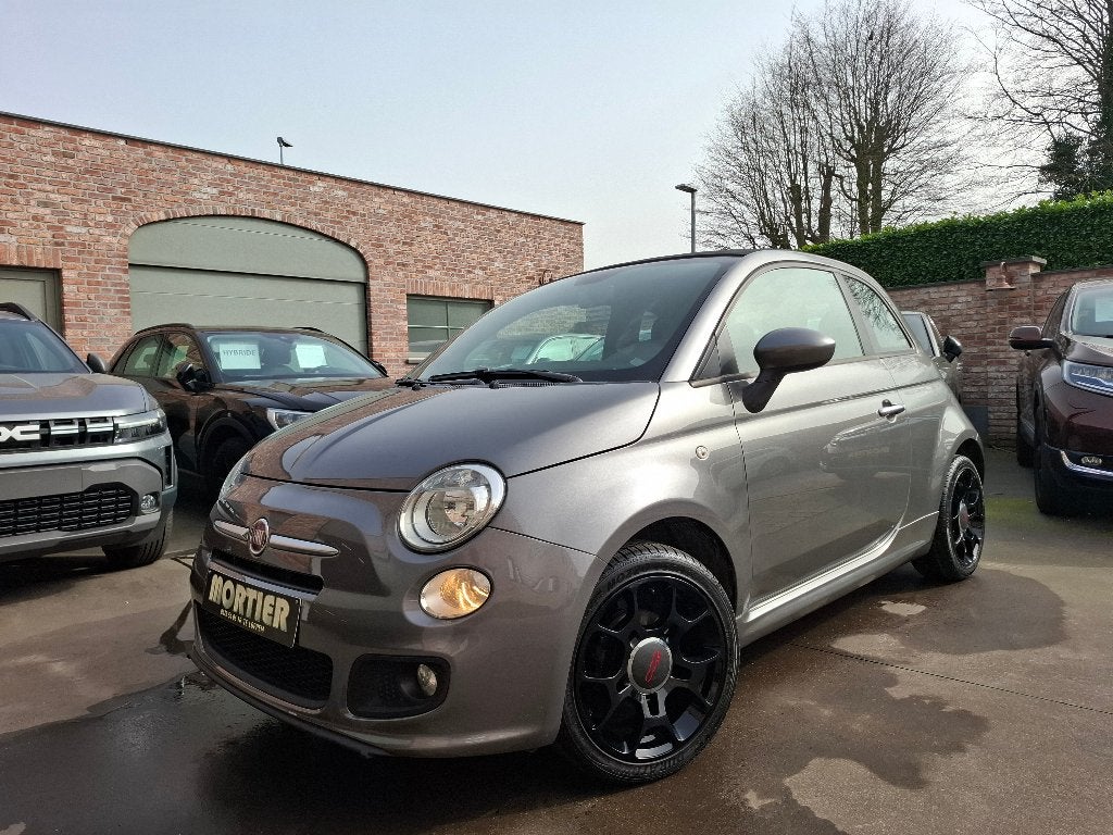 Fiat 500C / Cabrio / Sport editie , 1.2i,Leder,Pdc,Airco, 4 zetels, 4 cilinders, Leder en Stof, Bedrijf