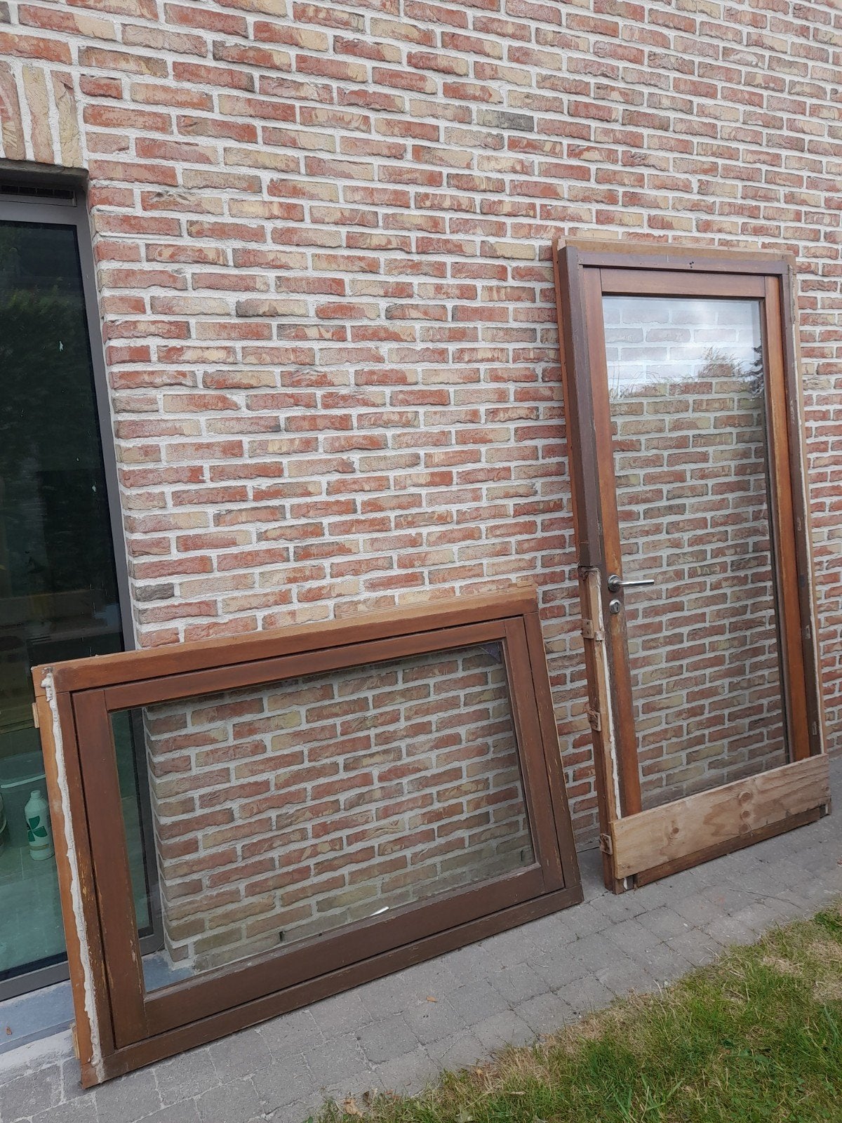 Uniek wentelraam en glazen buitendeur, Châssis de fenêtre, 75 à 150 cm, Enlèvement, Utilisé
