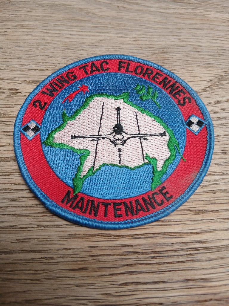 Patch 2 Wing Tac onderhoud, Verzamelen, Militaria | Algemeen, Verzenden, Luchtmacht, Embleem of Badge