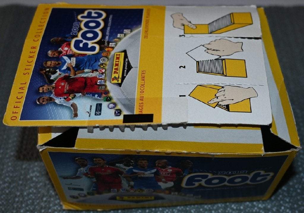 Panini Foot 2013/Boîte d'autocollants vide, Collections, Envoi, Utilisé, Affiche, Image ou Autocollant