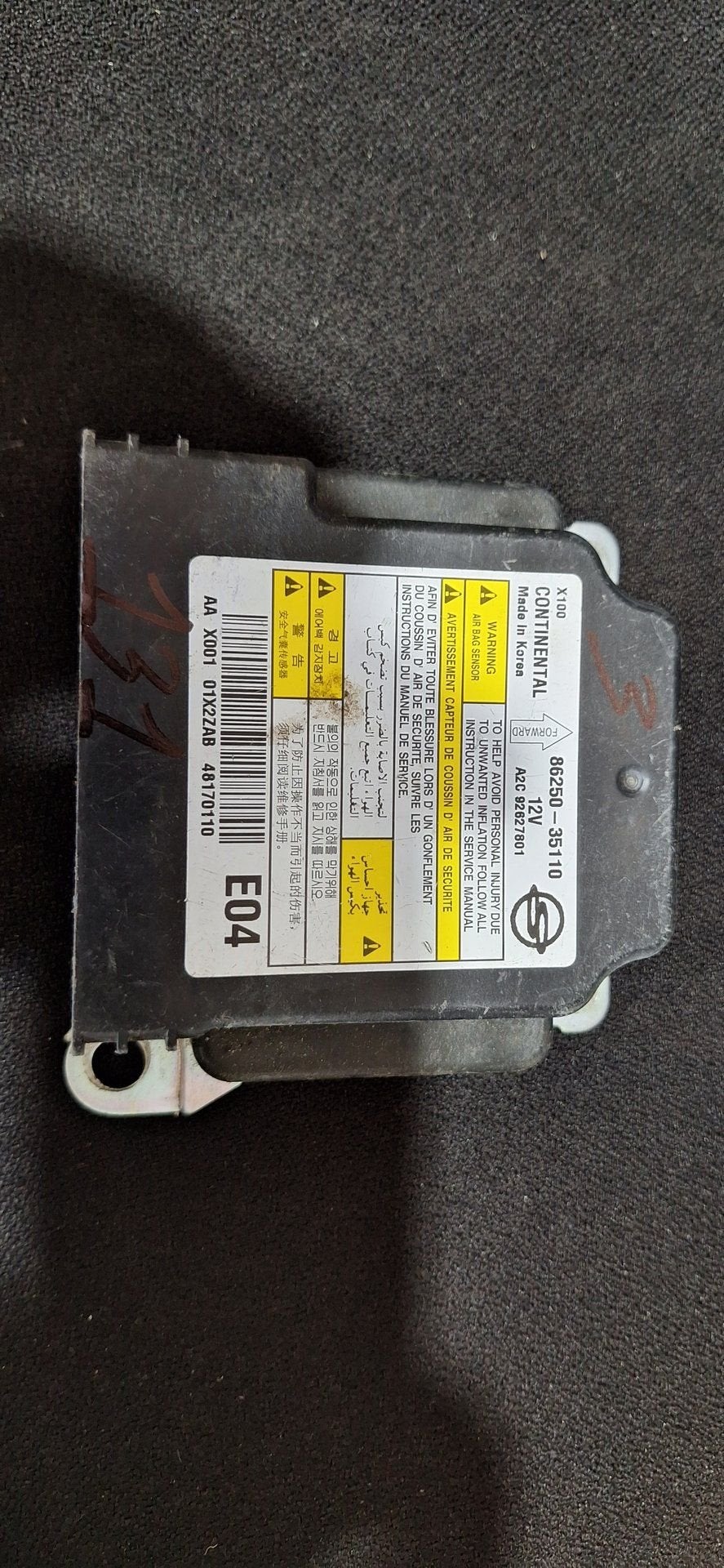 Originele Airbag Stuurmodule Computer Hyundai Kia Continenta, -, Utilisé, Hyundai, -