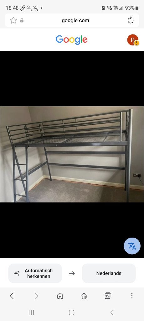 Bed, Maison & Meubles, Chambre à coucher | Lits, 90 cm, Gris, Une personne, Enlèvement