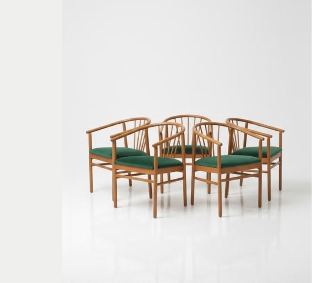 vintage scandinavische STOELEN, Ophalen, Gebruikt, Zwart