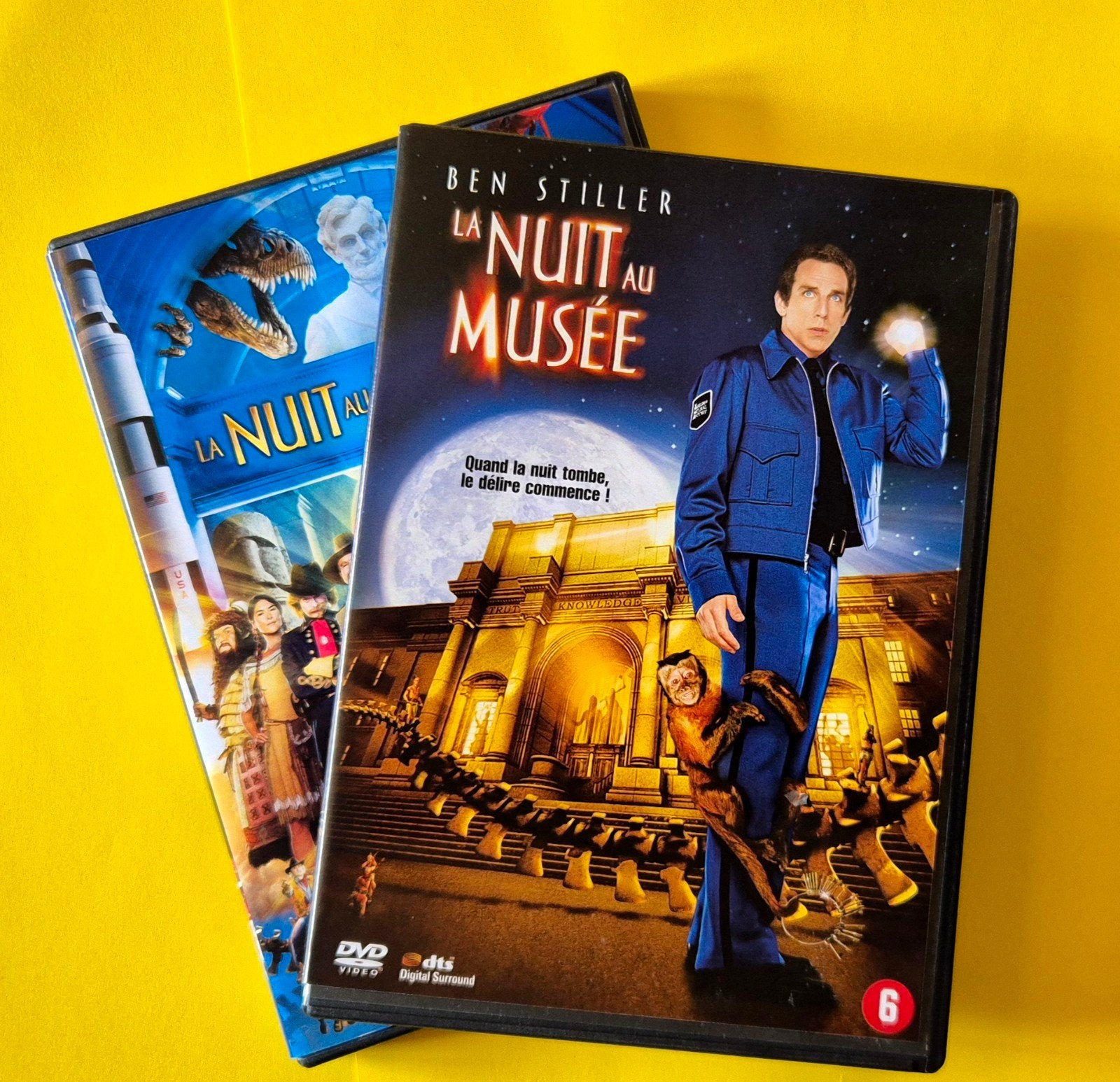 2x DVD 📀 La nuit au musée 1 & 2 Ben Stiller / Robin William, Tous les âges, Enlèvement ou Envoi, Utilisé