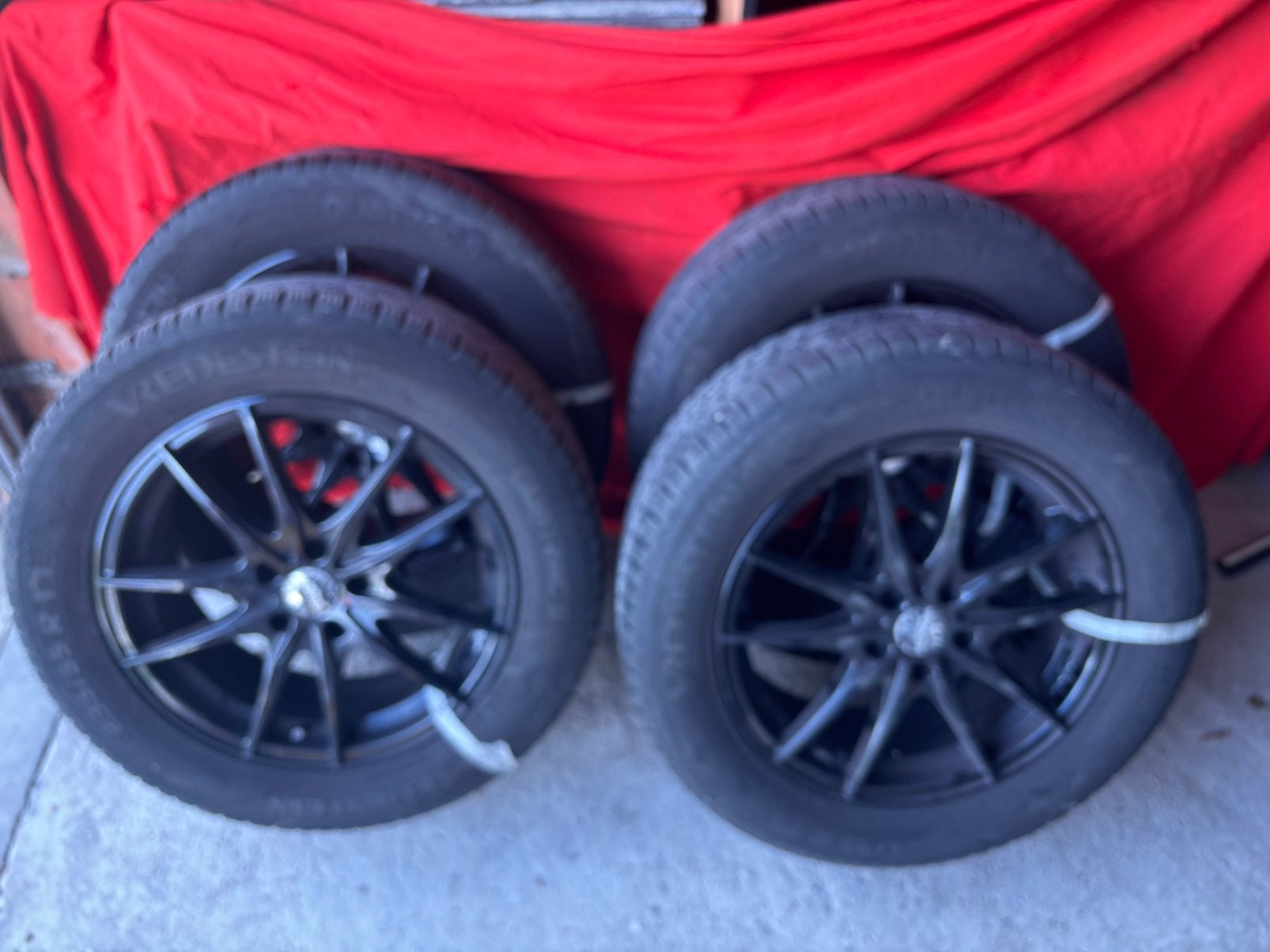 Alu velgen met winterbanden (inter Action), Auto-onderdelen, Ophalen, Gebruikt, Banden en Velgen, 17 inch
