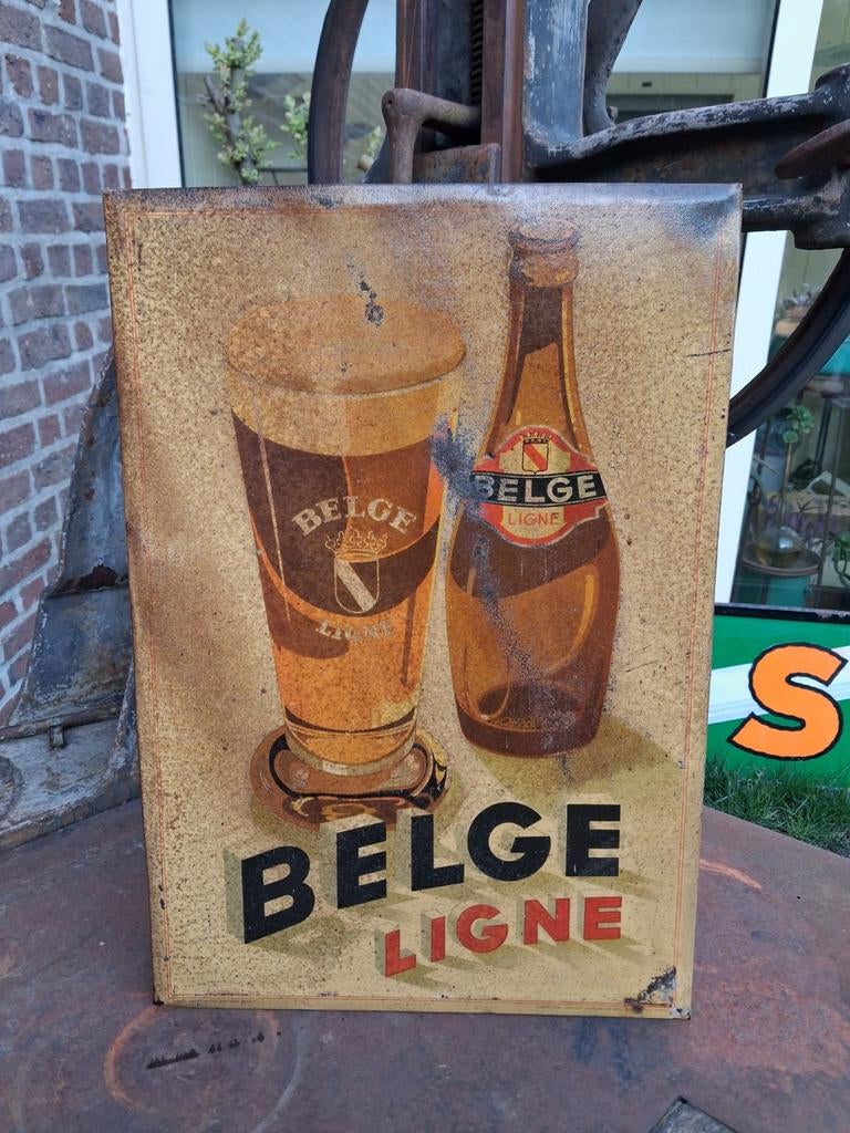 Plaque en tôle Brasserie de Ligne, Ophalen of Verzenden