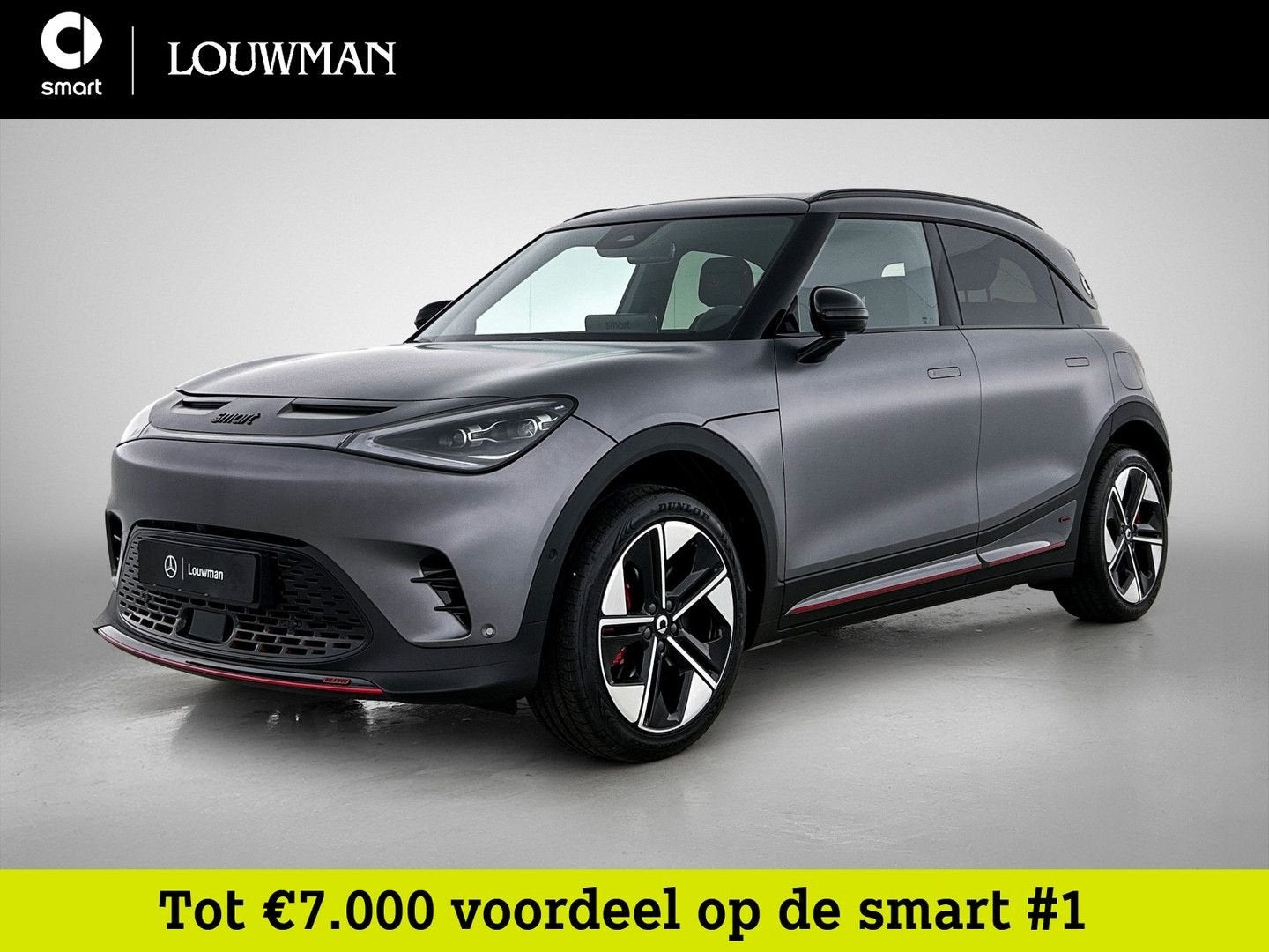 Smart #1 BRABUS 66 kWh | Head-up display | Warmtepomp | Memo, Auto's, Automaat, Elektrisch, SUV of Terreinwagen, Zilver of Grijs