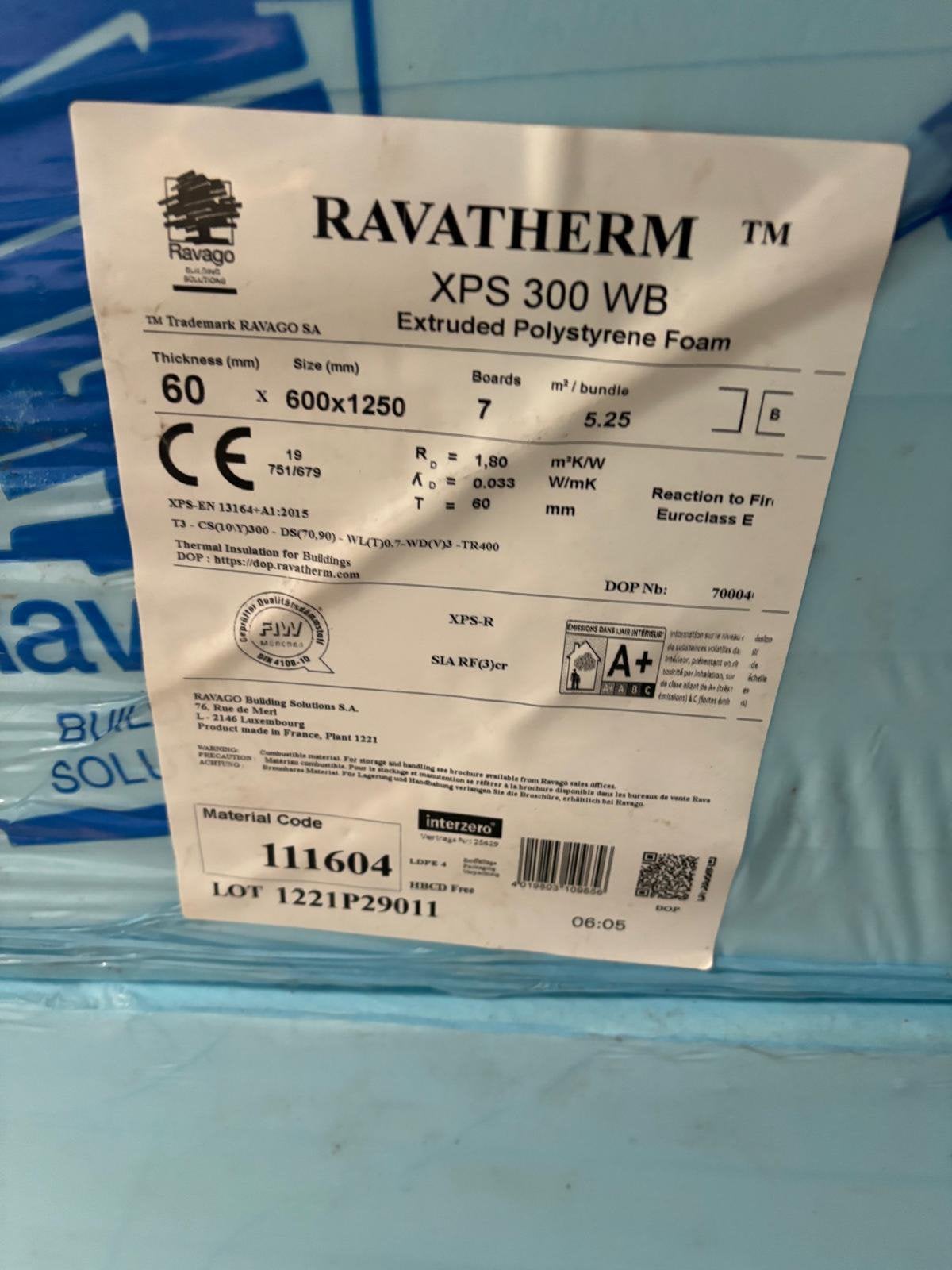 Isolatie ravatherm, Ophalen, Nieuw, 4 tot 8 cm