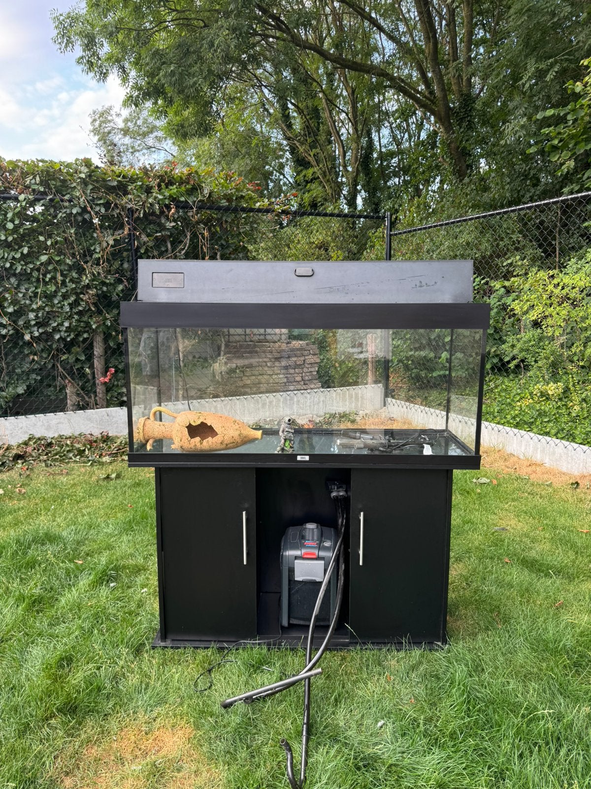 Juwel 240L aquarium met buitenfilter en kast, Dieren en Toebehoren, Ophalen, Inclusief deksel, Zo goed als nieuw, Leeg aquarium