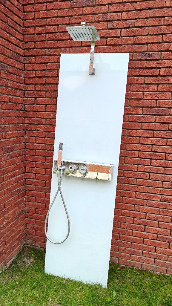 Glazen douchewanden (2 stuks) – gratis voor hergebruik, Bricolage & Construction, Sanitaire, Utilisé, Douche, Verre, Enlèvement