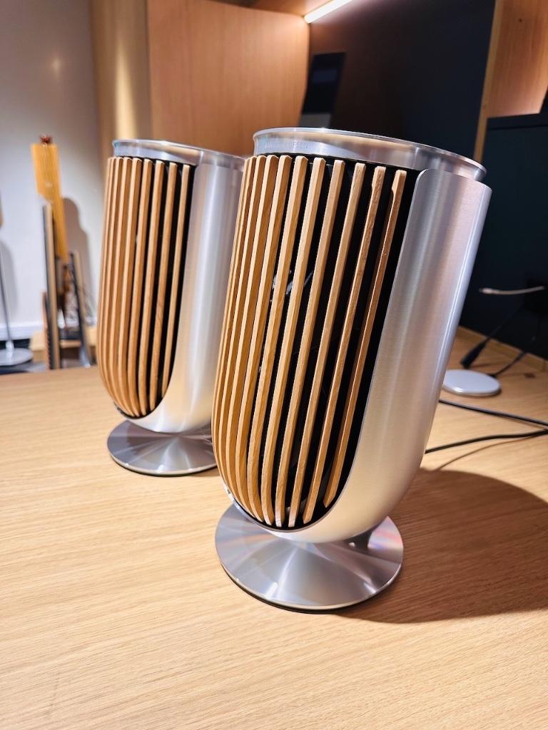 Bang & Olufsen Beolab 8 Alu met Oak of Light Oak covers B&o, Autres marques, Info@bang-olufsen.dk, Comme neuf, Enlèvement