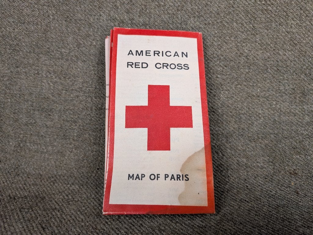 American Red Cross - map of Paris, Ophalen of Verzenden
