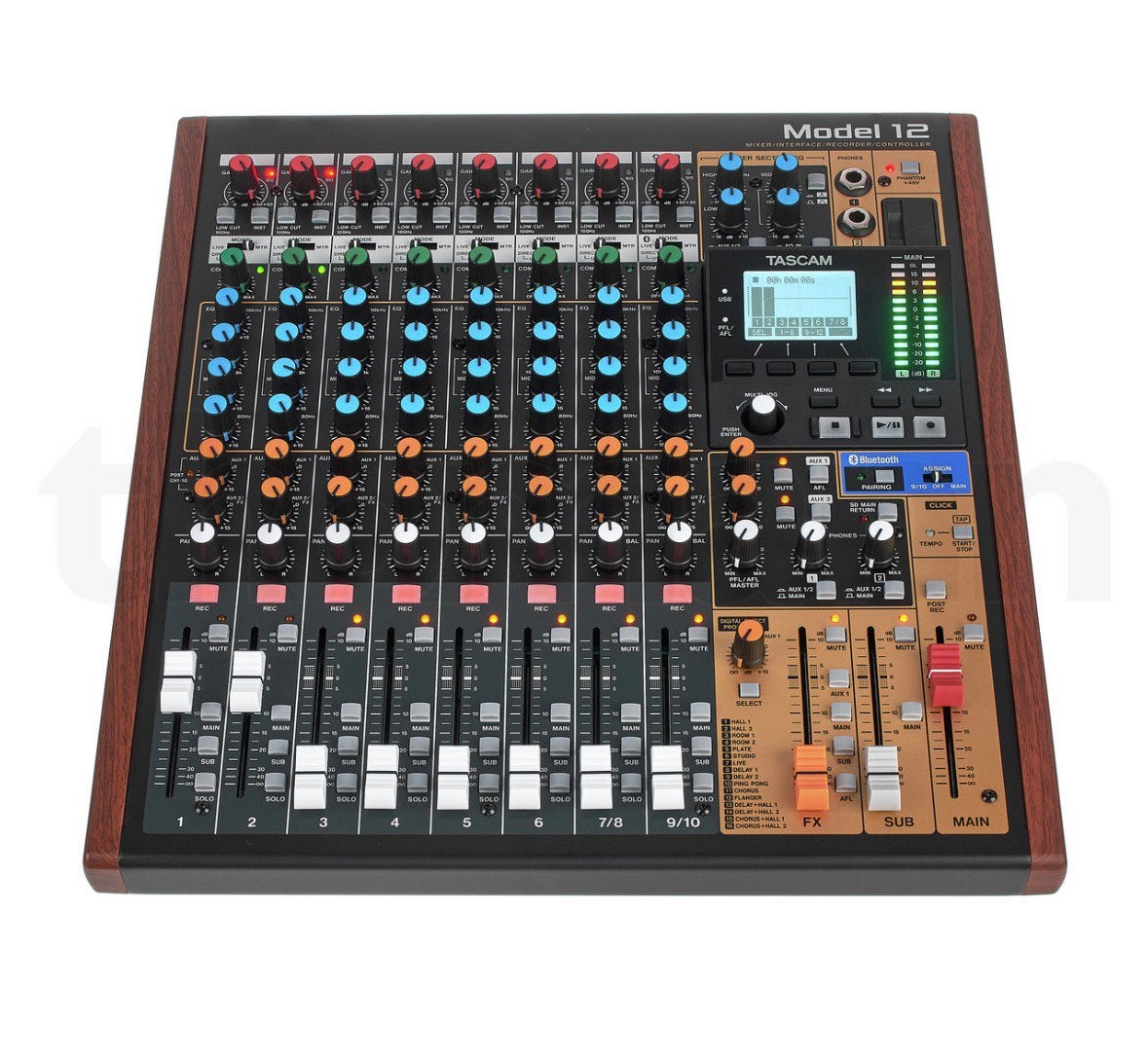 Tascam model 12 studio mixer, Ophalen, Nieuw, 5 tot 10 kanalen, Microfooningang