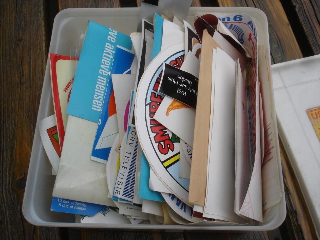 volle ijsco doos stickers, Enlèvement, Comme neuf, Société ou Association