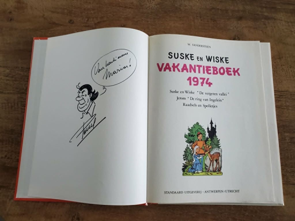 Suske en Wiske Vakantieboek 1974 HC tekening Paul Geerts, Willy vandersteen, Enlèvement ou Envoi, Une BD, Utilisé