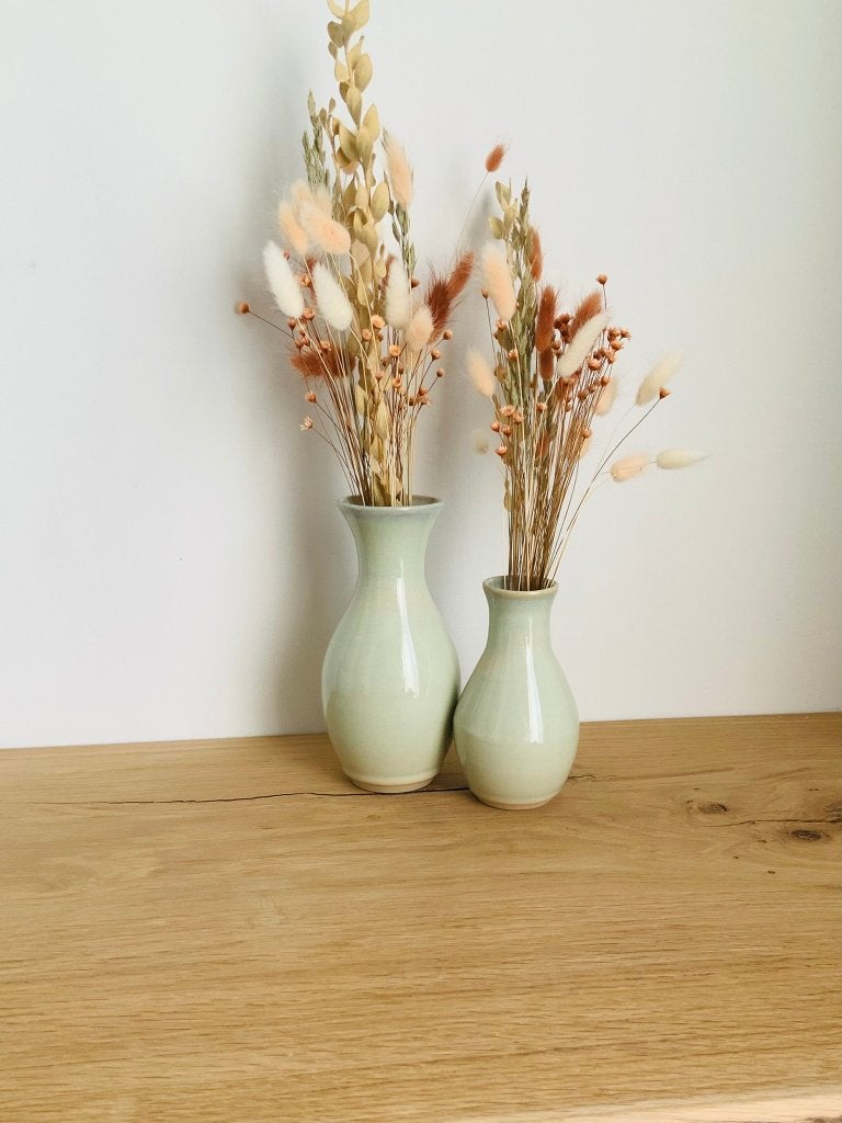 Prachtige vazen in keramiek met droogbloemen, Ophalen, Nieuw, Geschikt voor droogbloemen, Steen/keramiek