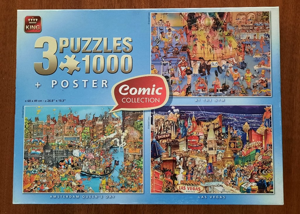 puzzels 3 x 1000stuks, Hobby en Vrije tijd, Ophalen, 500 t/m 1500 stukjes, Zo goed als nieuw, Legpuzzel