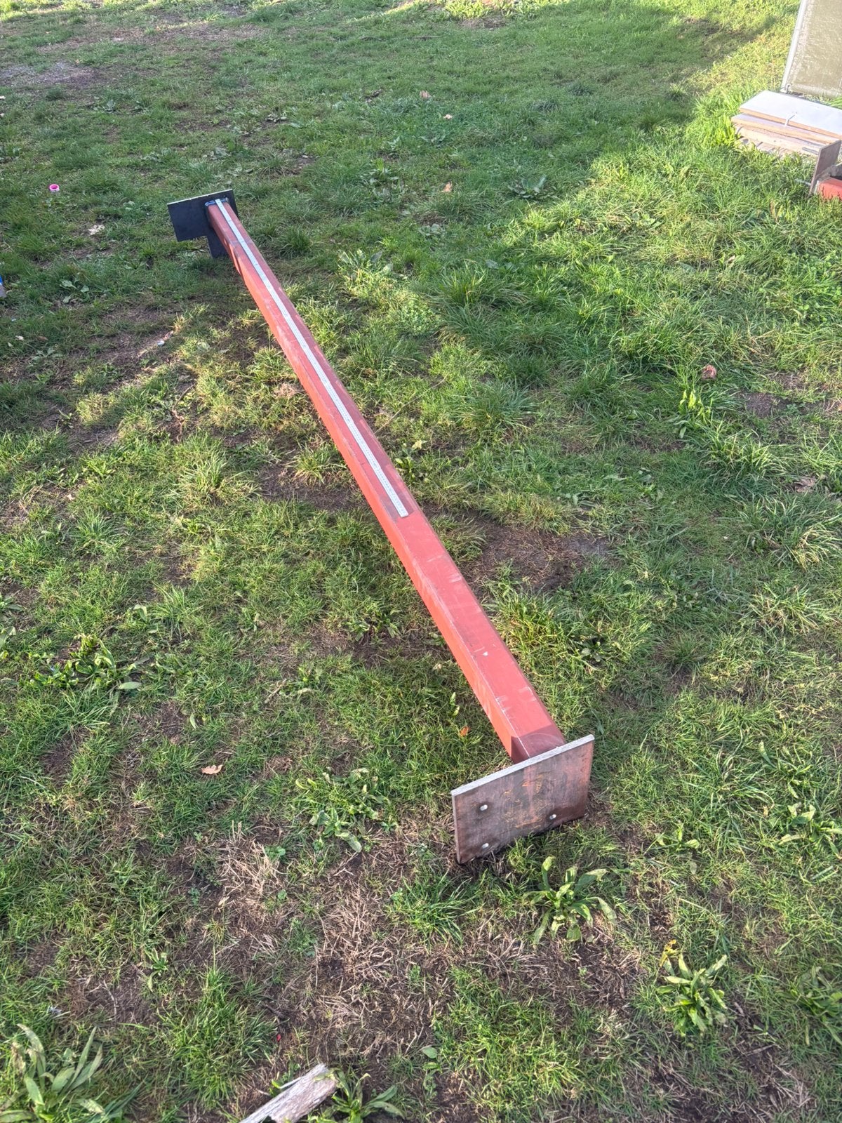 Stalen draagkolom met voet- en kopplaat K80x80, Doe-het-zelf en Bouw, Ophalen, Zo goed als nieuw