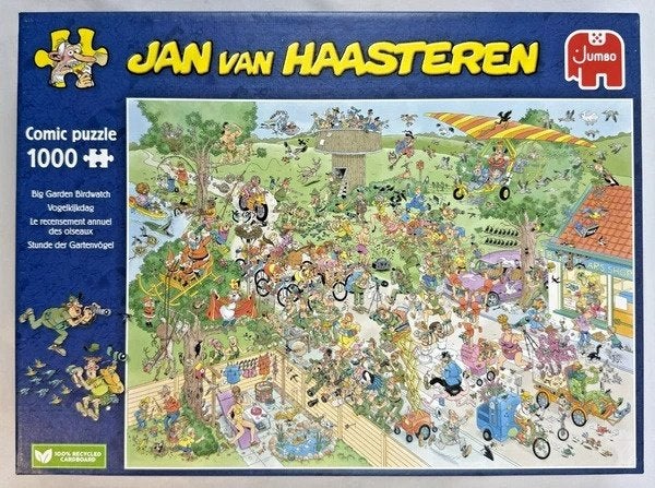 Jan van Haasteren Puzzel 1000 st. Vogelkijkdag compleet, Hobby en Vrije tijd, Denksport en Puzzels, Zo goed als nieuw, Legpuzzel