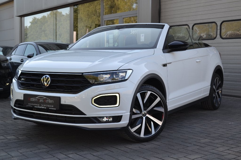 Vw T-Roc 1.5TSi R-Line DSG. Leder, add cruise..., 4 zetels, 1498 cc, Cabriolet, Wit