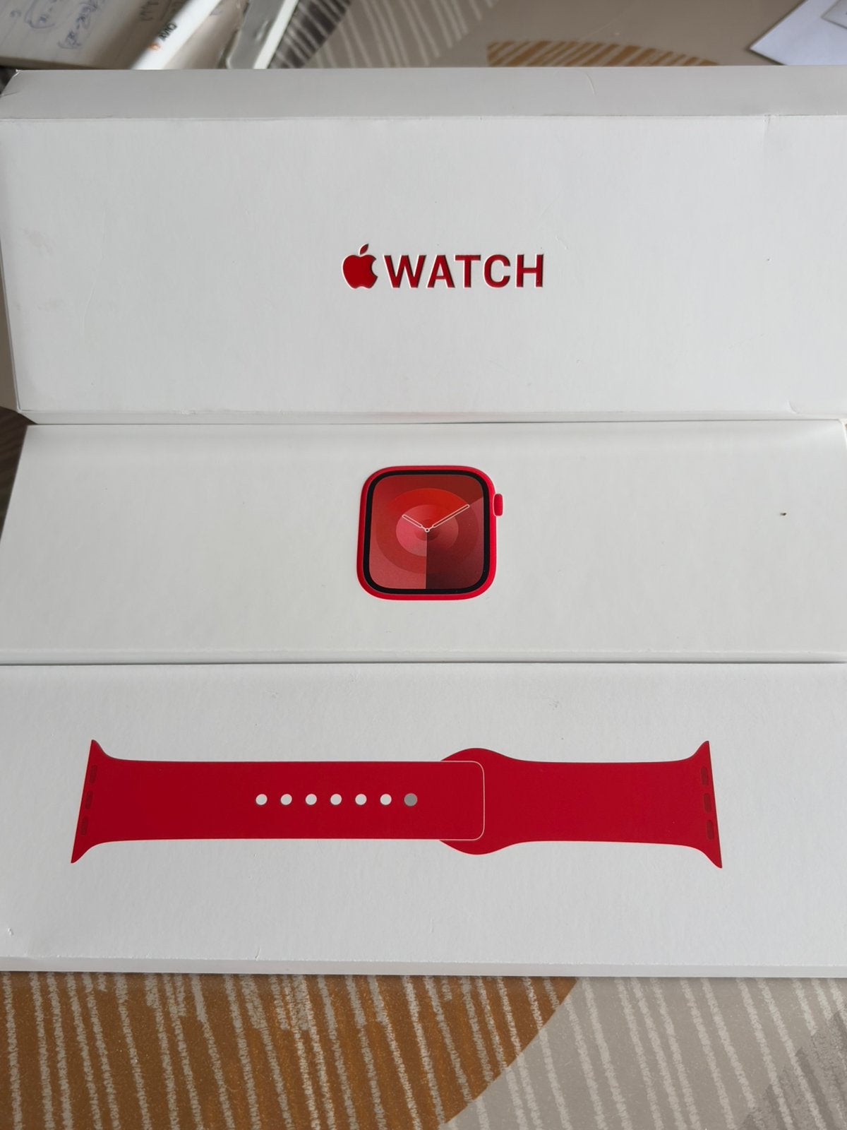 Apple Watch Serie 9 Red, Rouge, Avancer d'un pas, Étanche, IOS