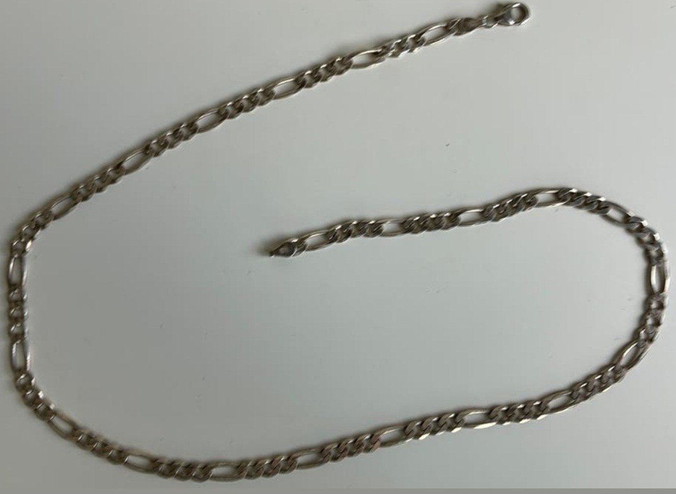 Zilveren Figaro ketting 925 is 55cm lang 7mmbreed (925), Ophalen of Verzenden, Zo goed als nieuw, Zilver, Zilver