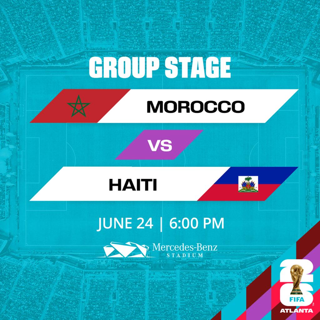 WC2026 Morocco vs Haiti, Tickets & Billets, Sport | Autre, Trois personnes ou plus, Juin