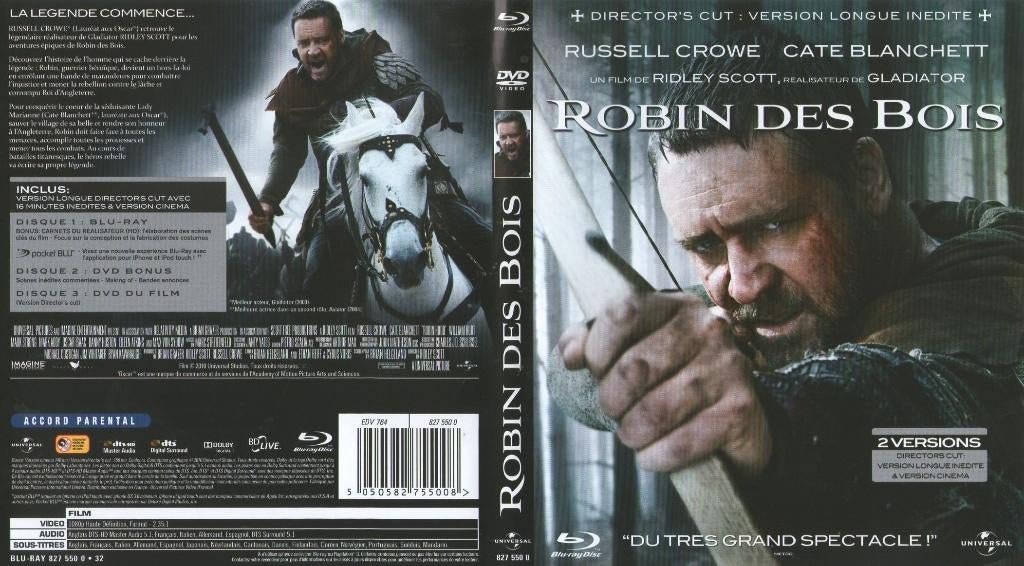 robin des bois (robin hood) (blu-ray) neuf, Enlèvement ou Envoi, Comme neuf, Aventure