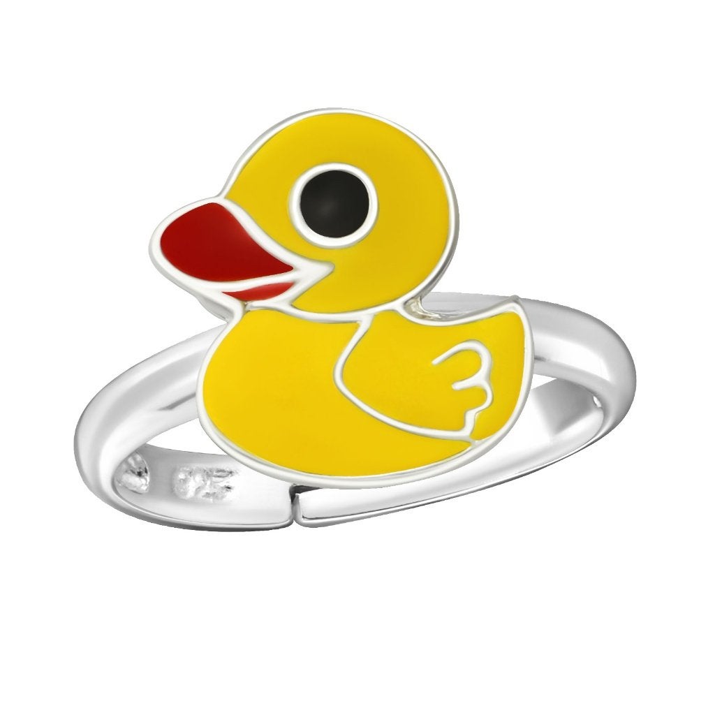 Bague ajustable pour enfant en argent avec un canard, Enlèvement ou Envoi, Neuf, Argent, Bague
